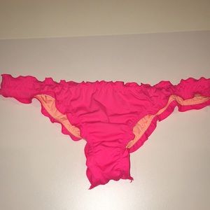 Victoria Secret cheeky ruffled pink bikini bottom